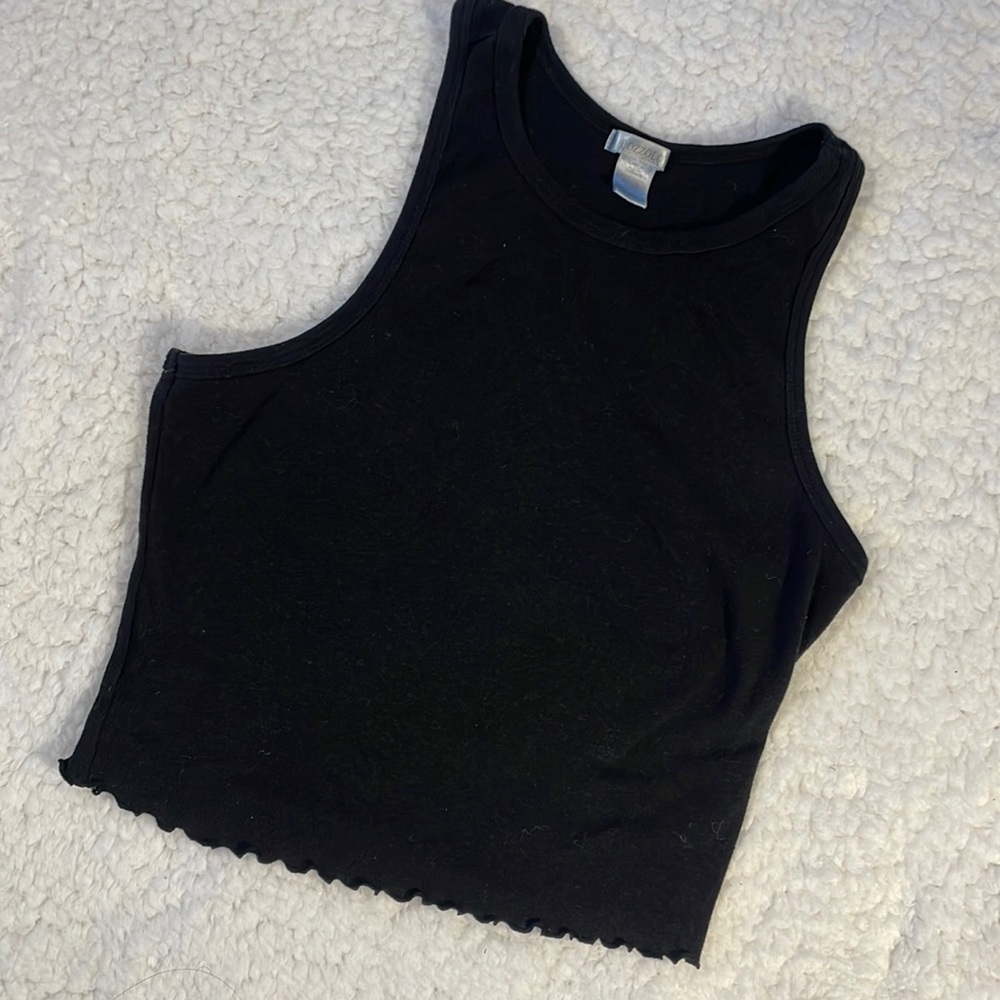Crop Black Tank Top